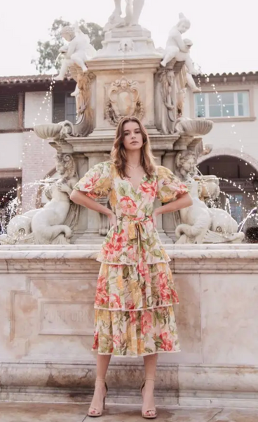 acey floral midi dress Ella Floral Midi Dress – Paxton Avery & Co