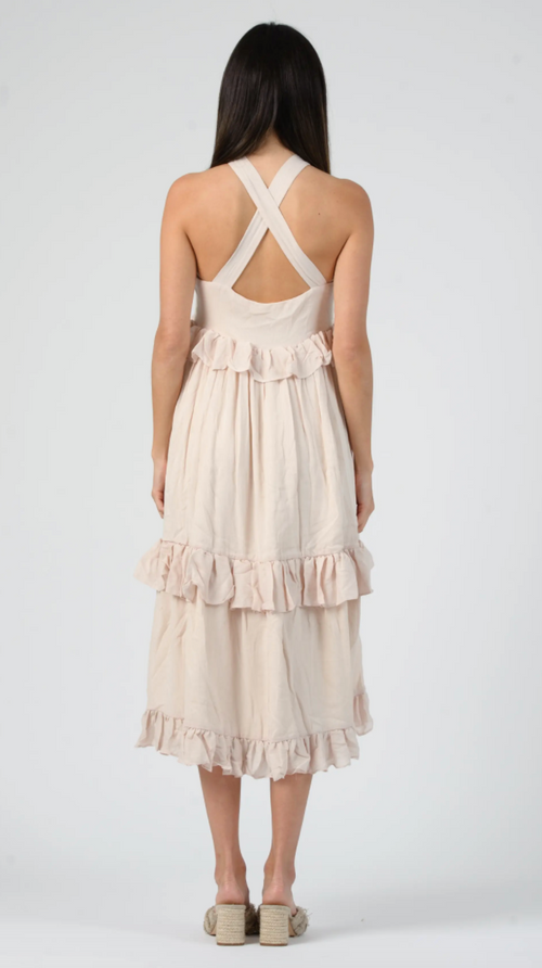 Lily Ruffle Midi Dress