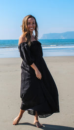 Savannah Black Cotton Dress